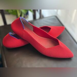 Rothy’s Flame Red Pointed Flats – Women’s 9.5